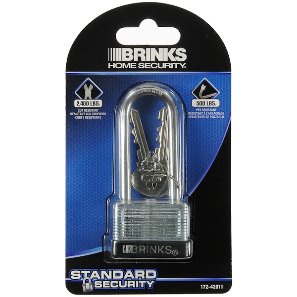 Brinks Keyed Different Padlock Laminated Steel 40mm, Long Shackle 172-42011 - main